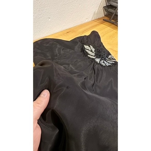 Vintage | 1980's Nadine LBD Black Strapless Cocktail Dress Size 7/8 - Picture 13 of 14